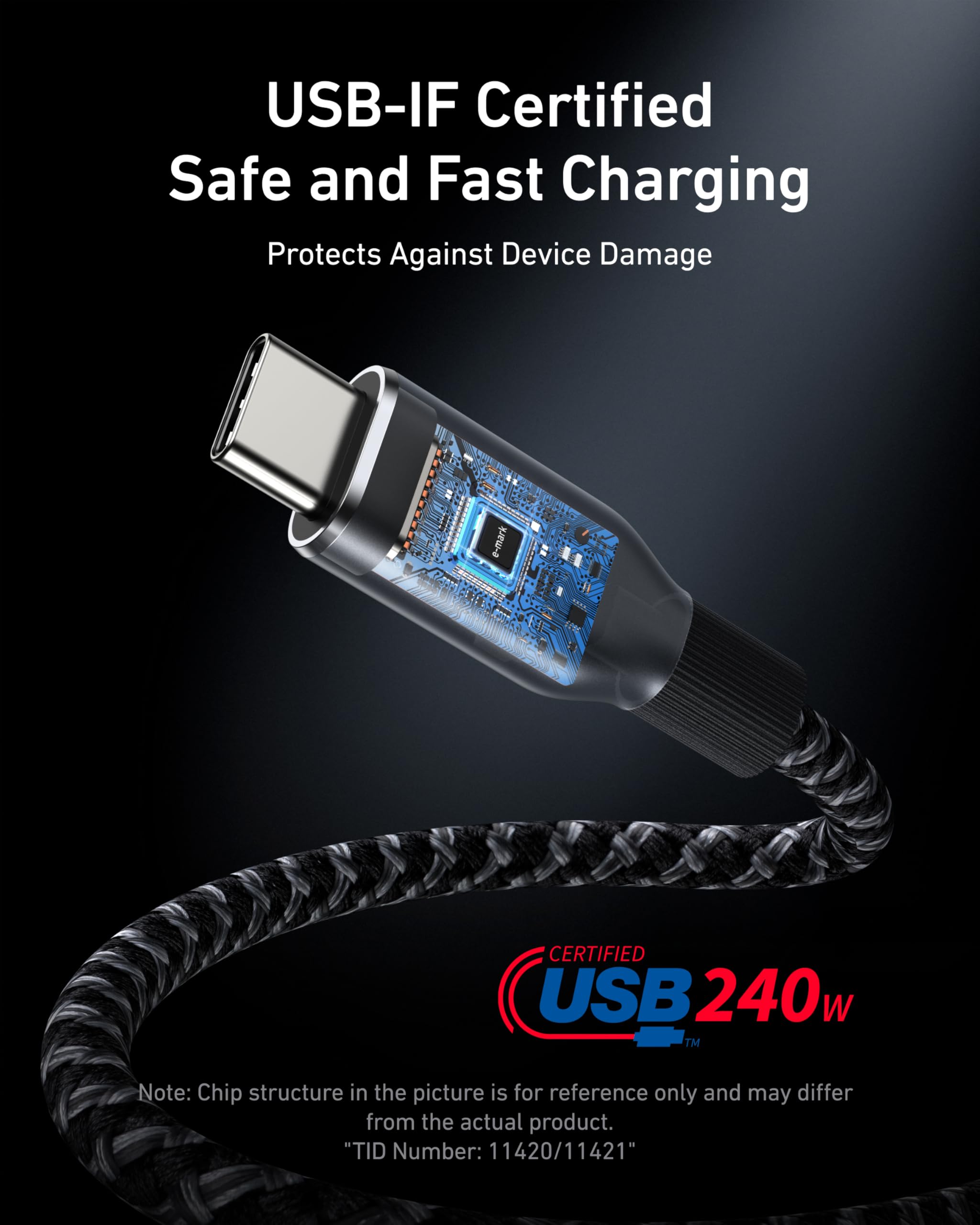 Anker USB-C cable with USB-IF certification for Keyword