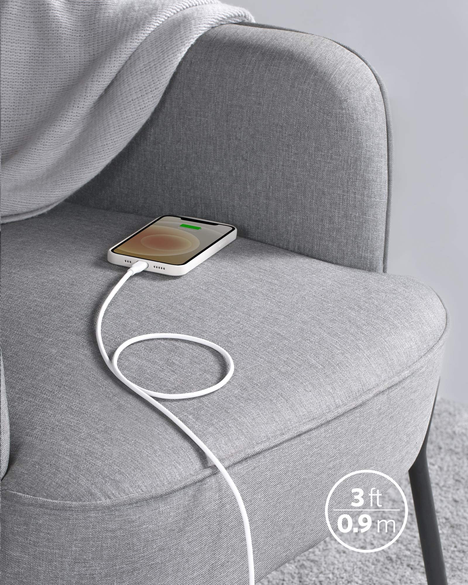 Anker with 3 ft charging cable for phone