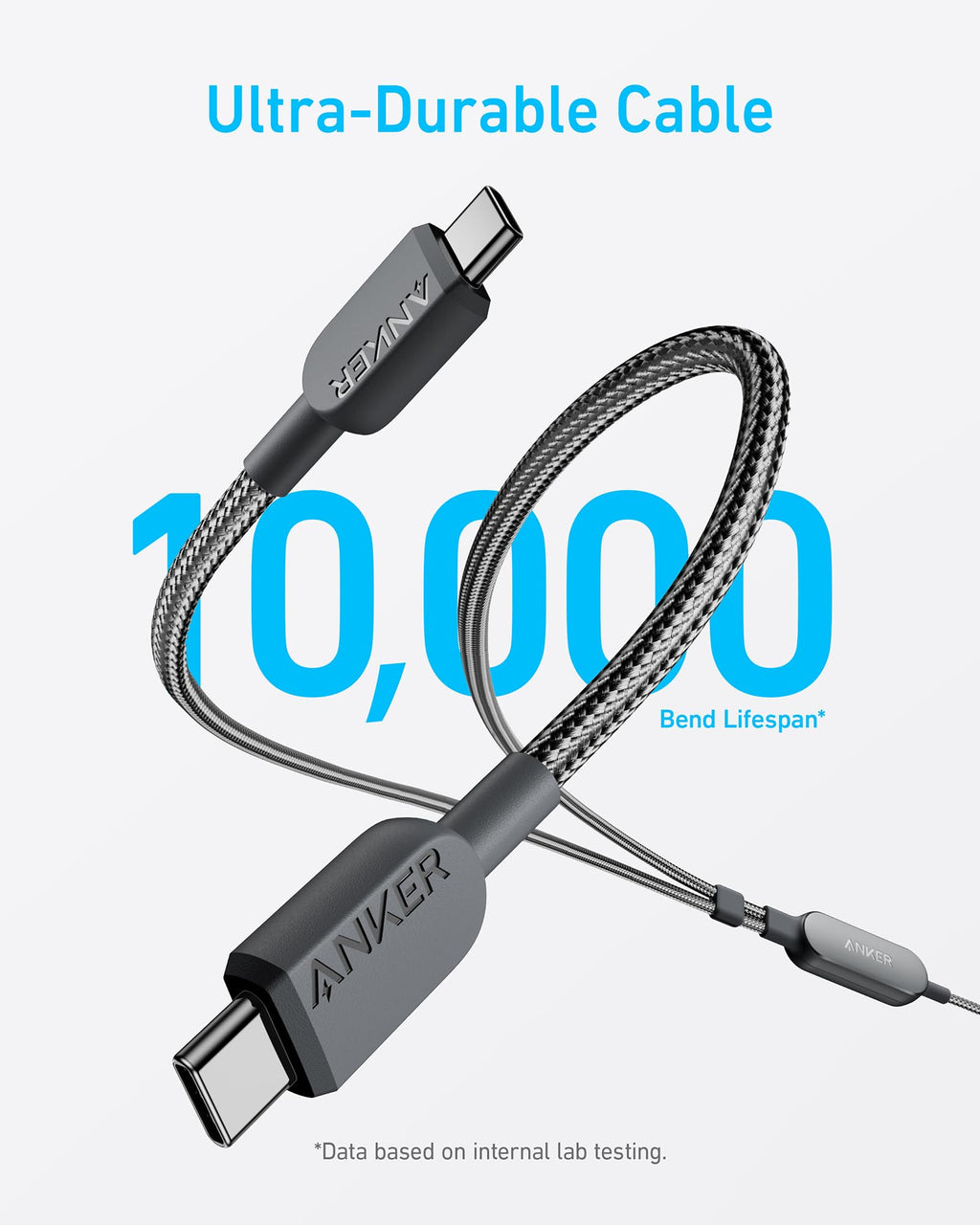 Anker with ultra-durable cable for 10,000 bends