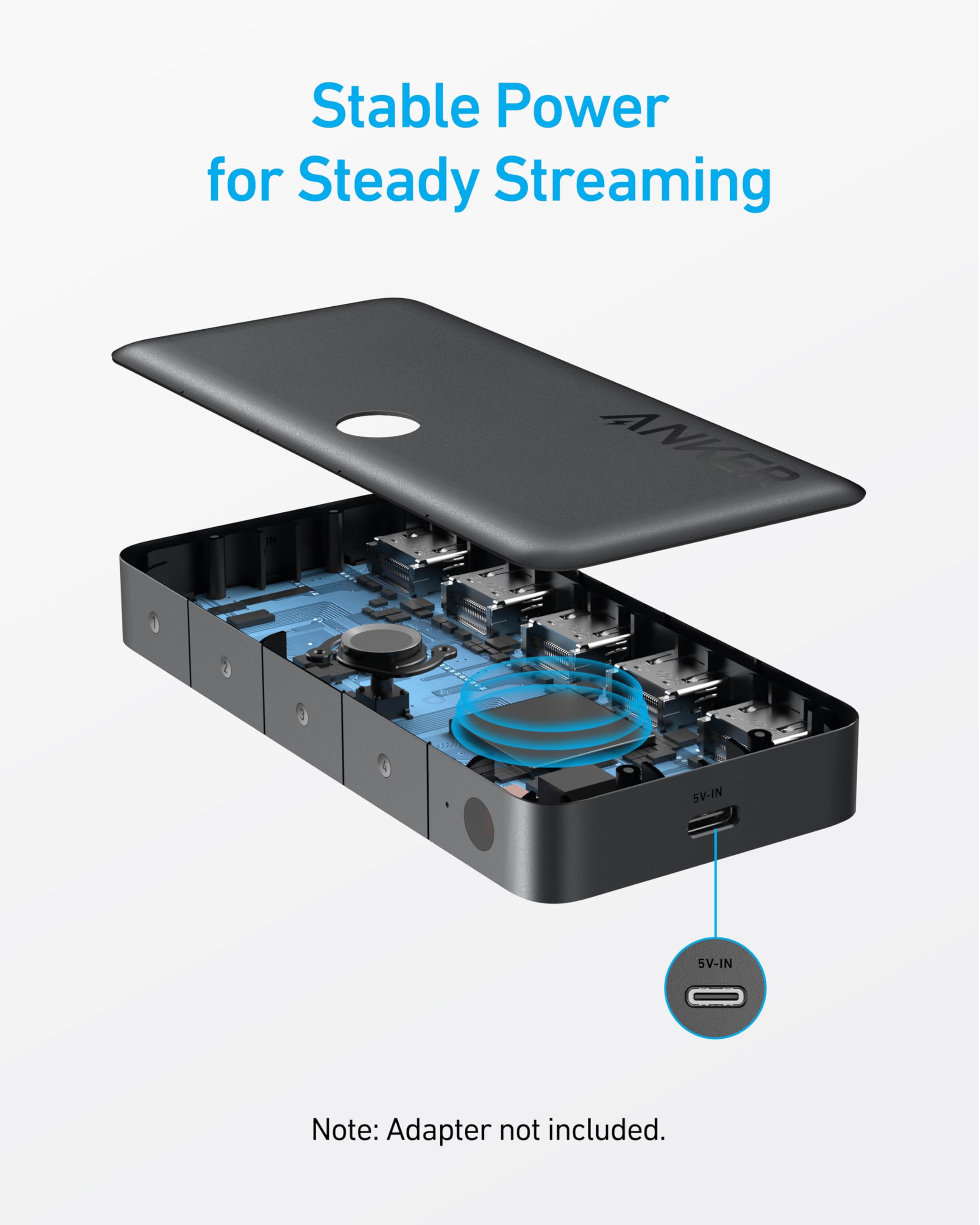 Anker with stable streaming power for plug-in Keyword