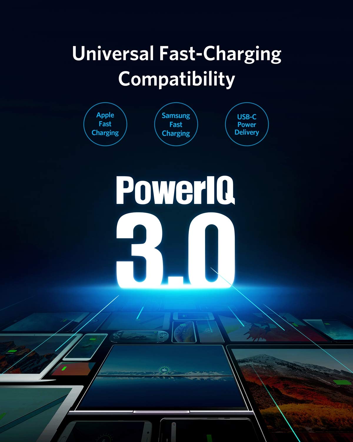 Anker PowerIQ 3.0 for universal fast charging compatibility