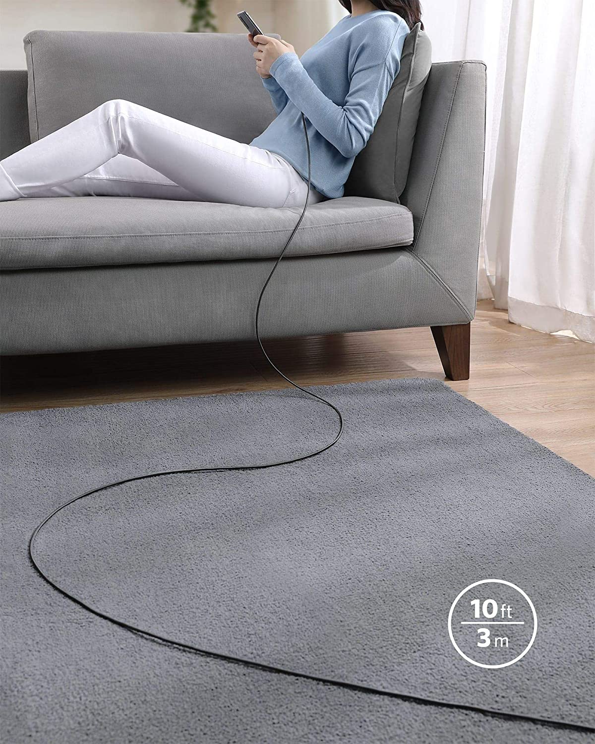 Anker USB-C cable with 10ft length for flexible charging