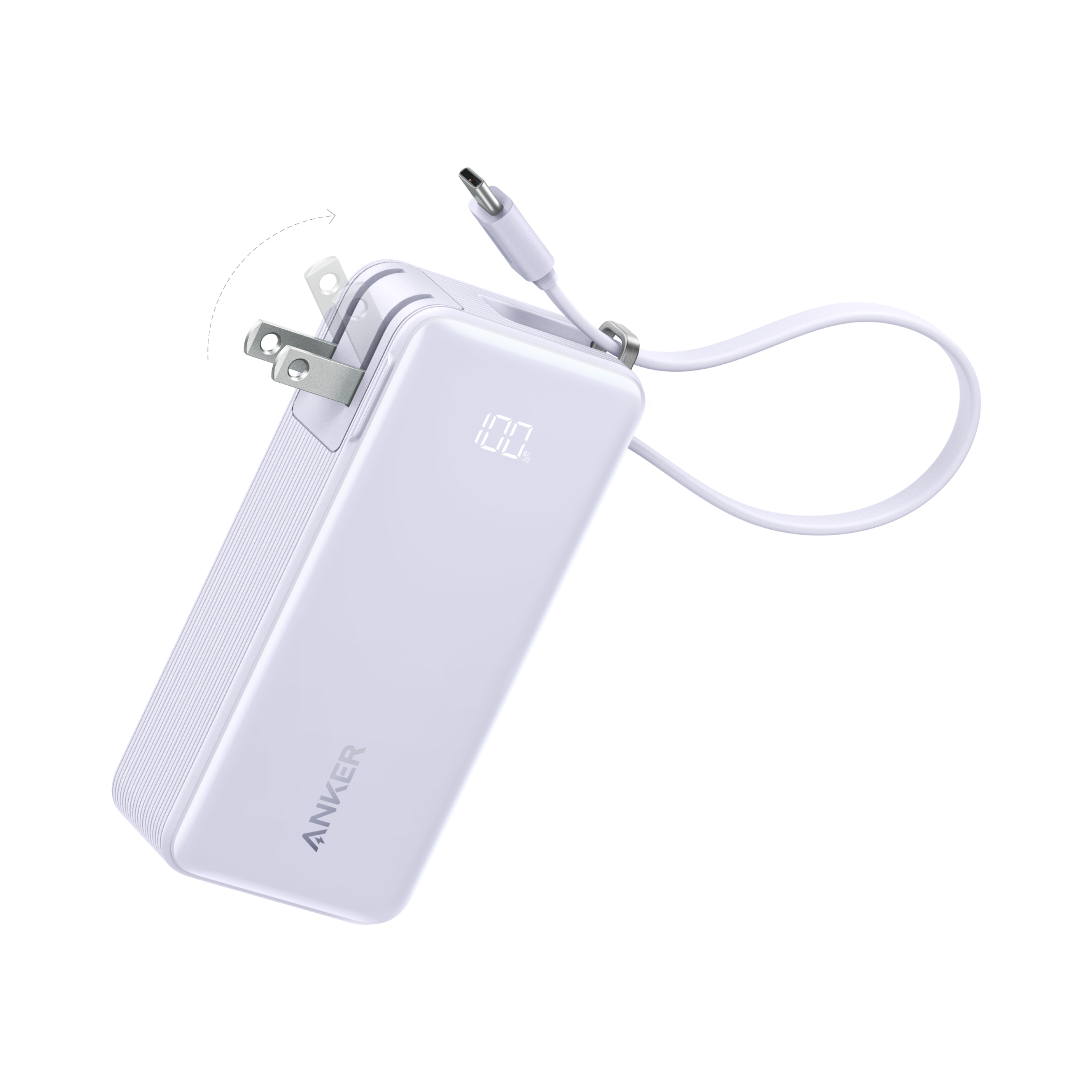 Power Bank (10K, Fusion, Built-In Cable)