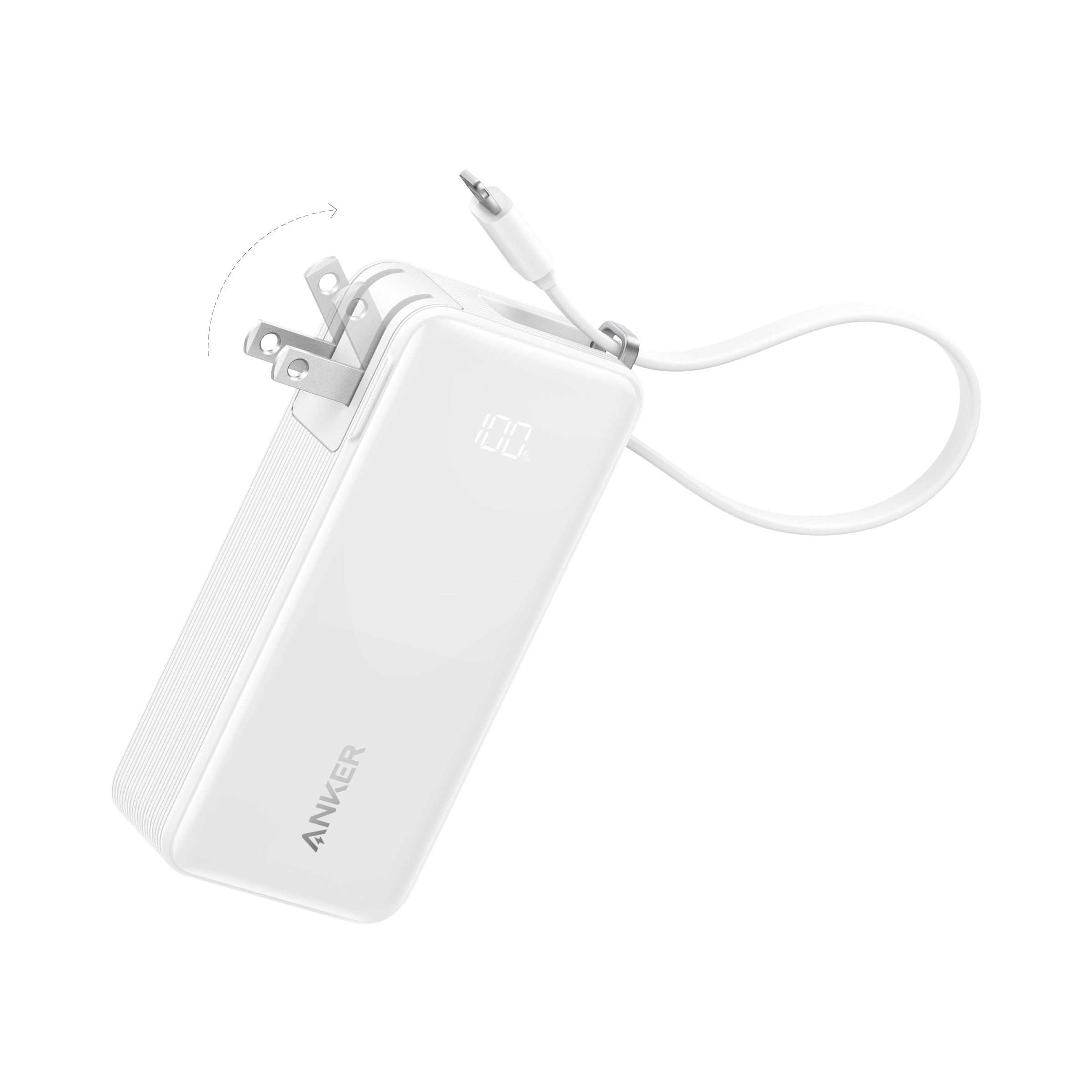 Power Bank (10K, Fusion, Built-In Cable)
