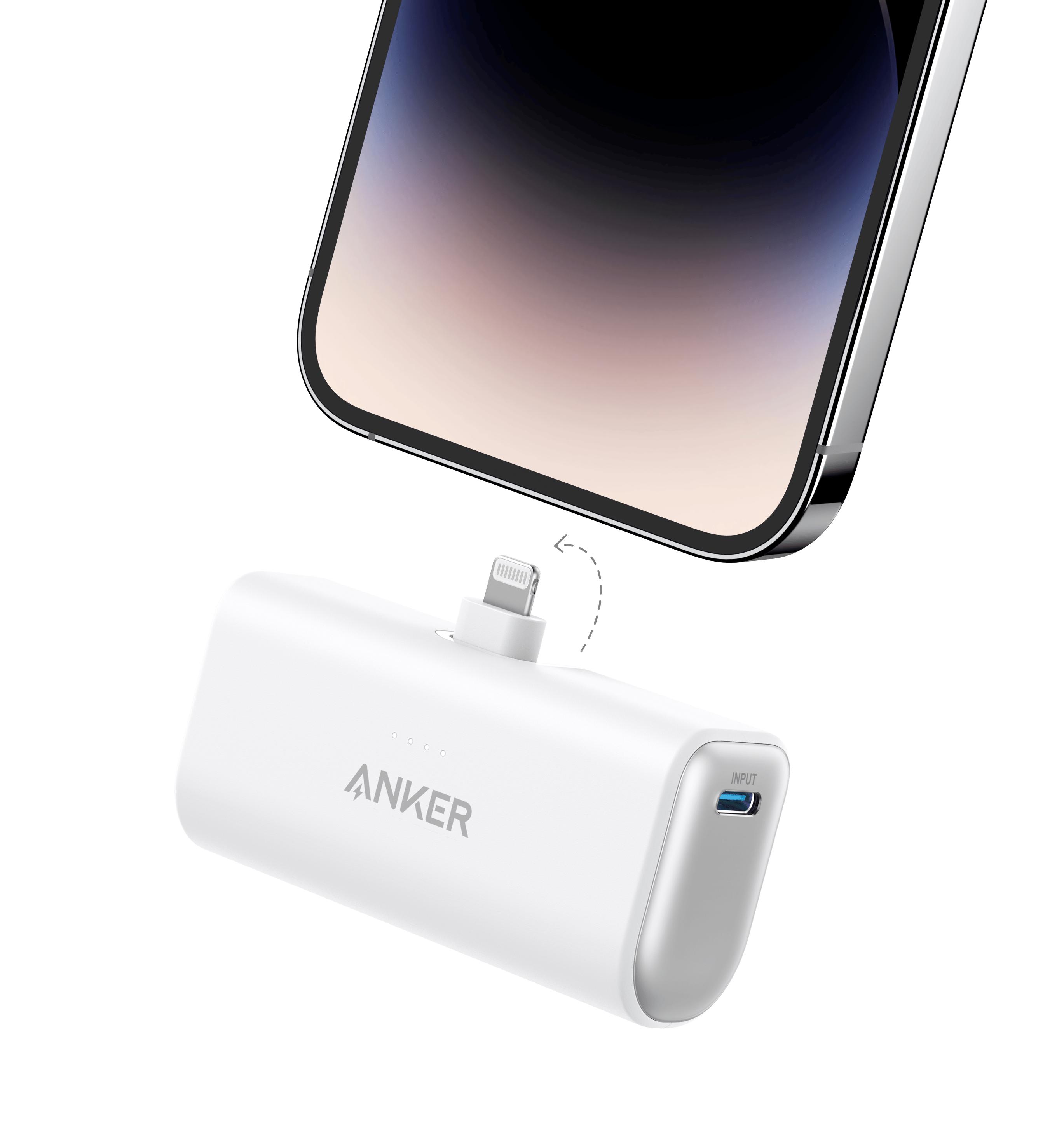 Nano Power Bank (12W, Built-In Lightning Connector)-boa