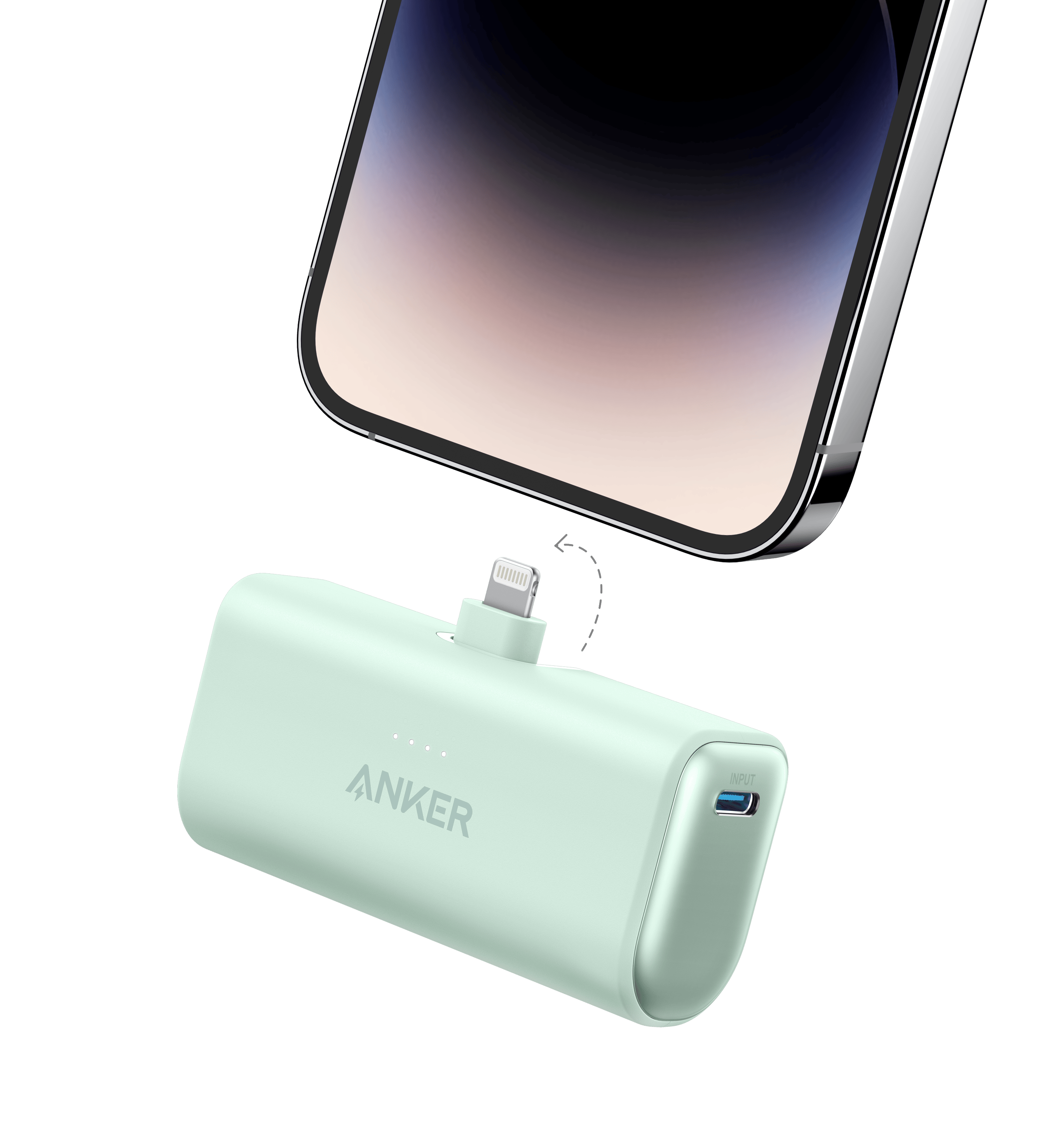 Nano Power Bank (12W, Built-In Lightning Connector)