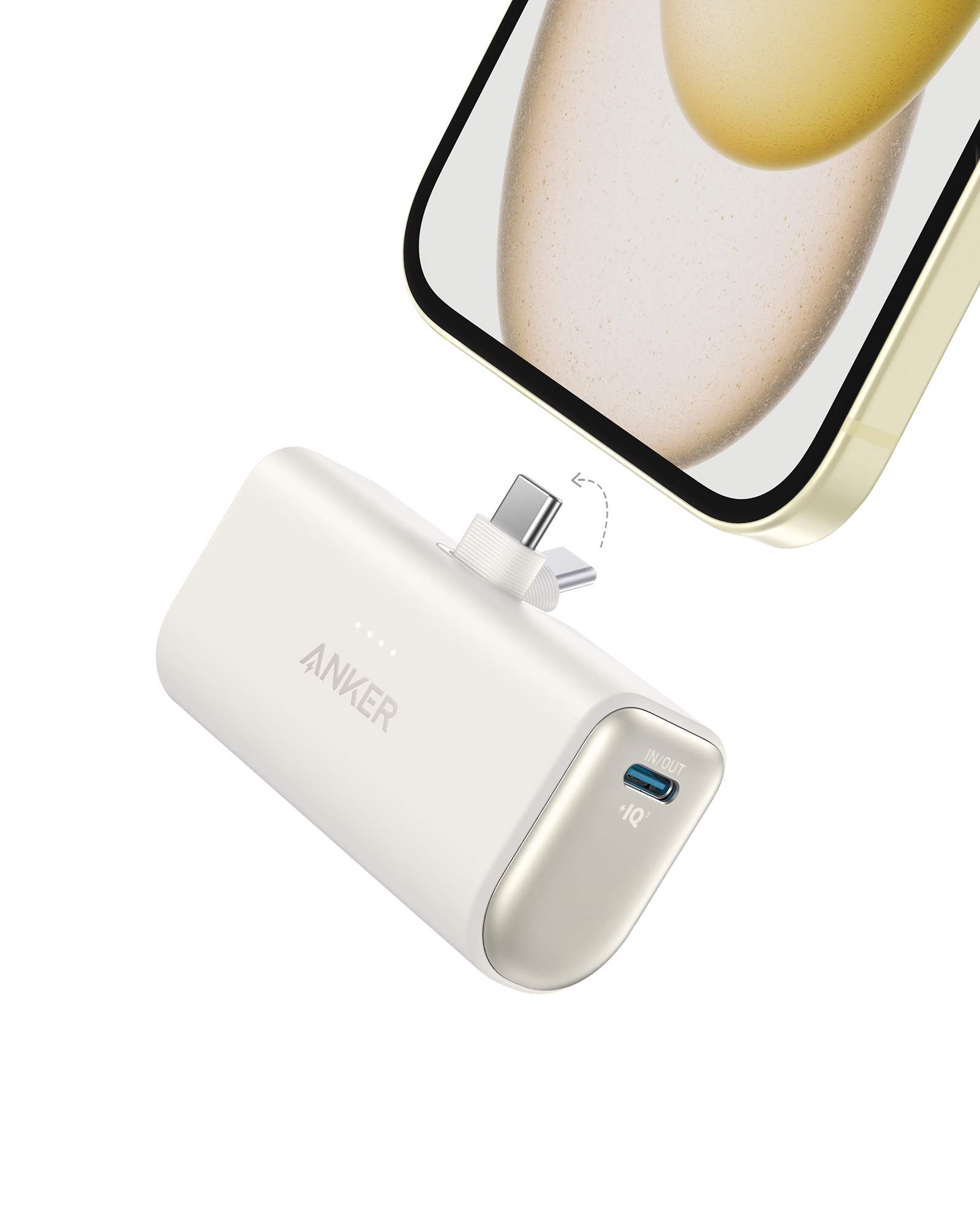 Nano Power Bank (22.5W, Built-In USB-C Connector)