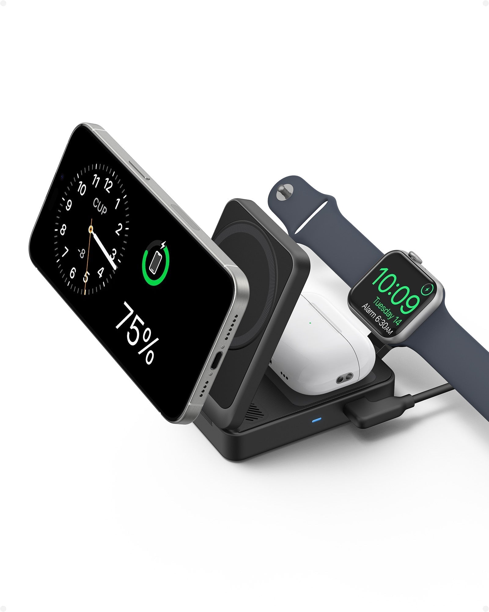Refurbished Anker MagGo Wireless Charging Station (Foldable 3-in-1)