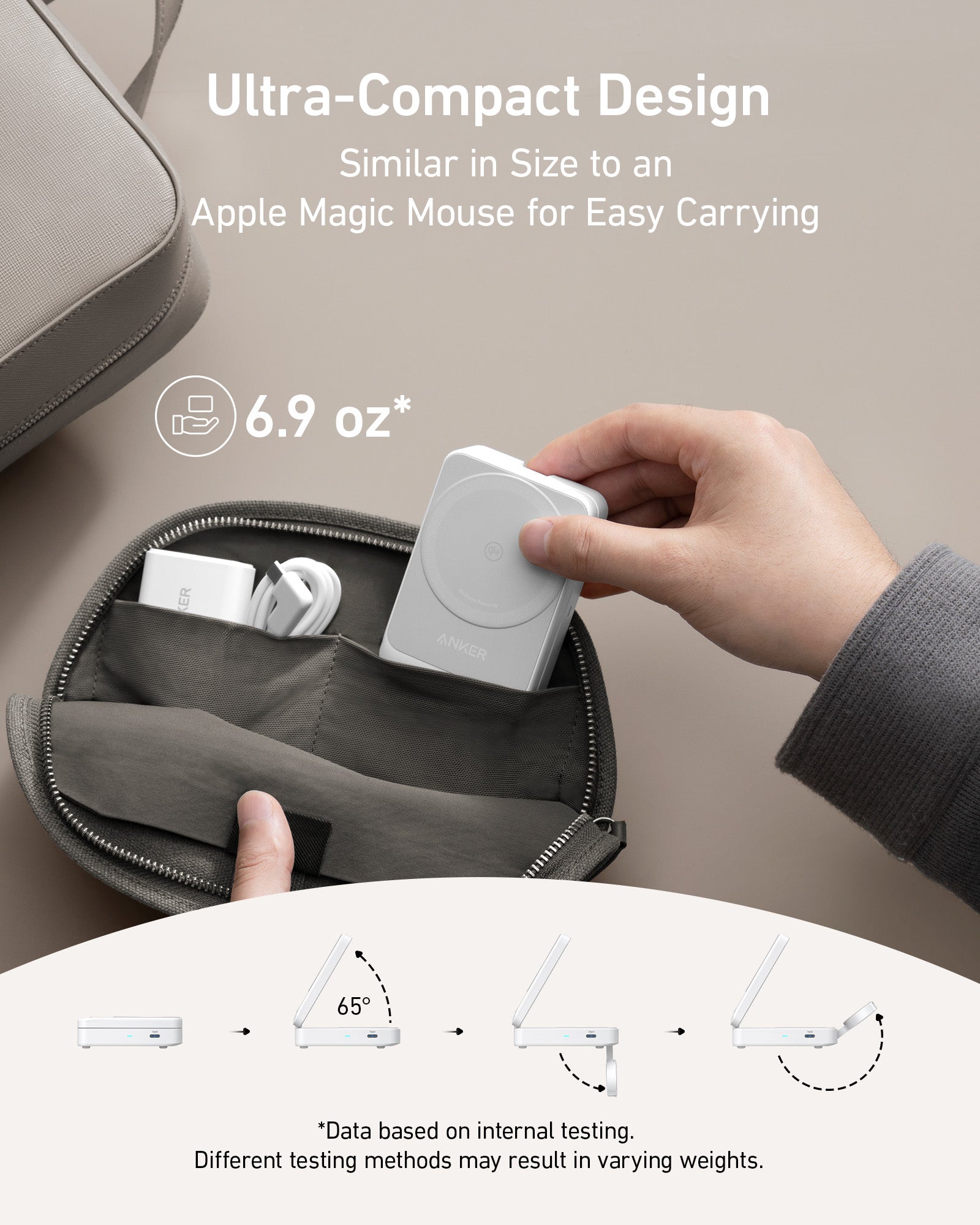Refurbished Anker MagGo Wireless Charging Station (Foldable 3-in-1)