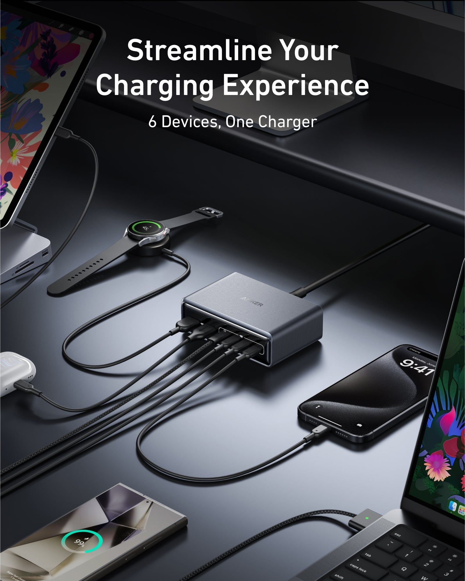 Anker Prime Power Bank (9.6K, 65W, Fusion) and Charger (200W, 6 Ports, GaN)