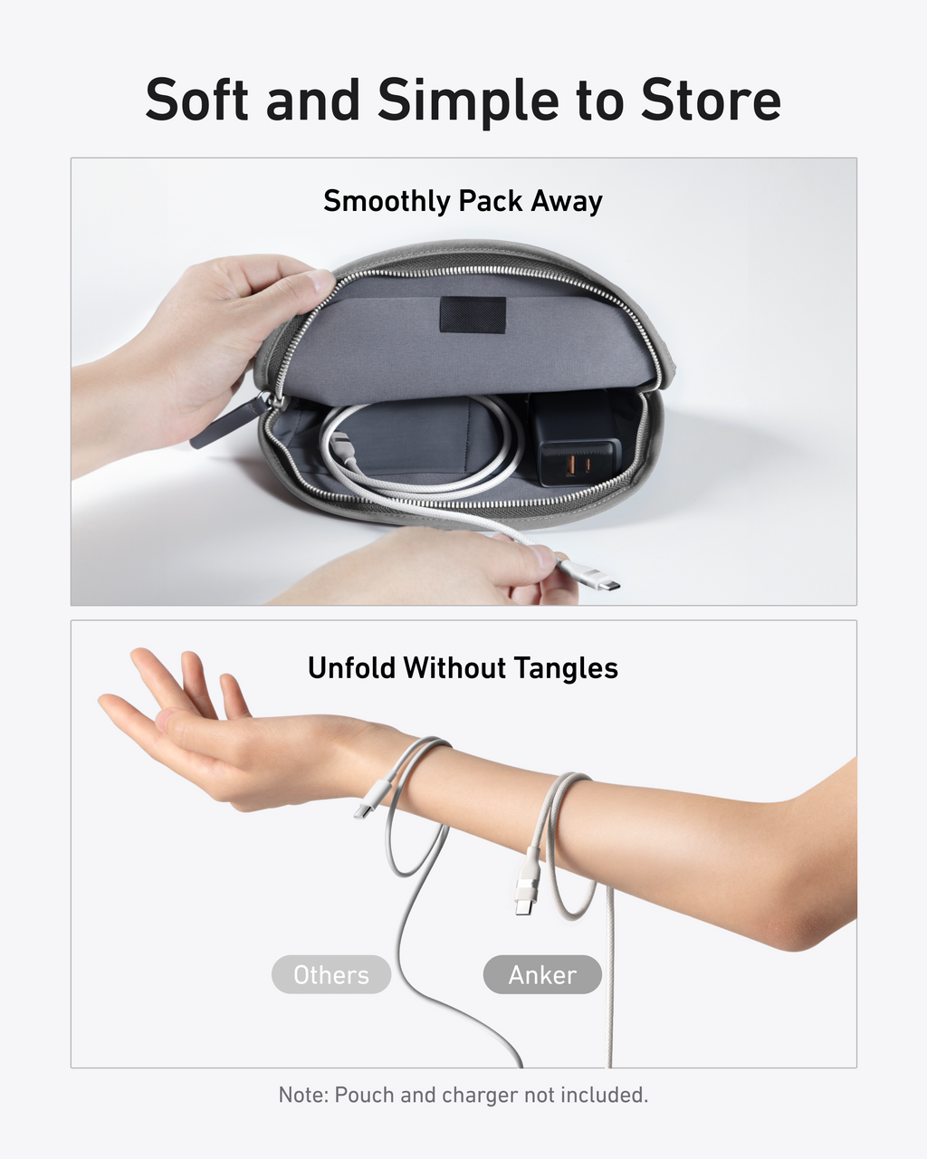 Anker Laptop Power Bank (25K, 165W, Built-In and Retractable Cables) and Anker USB-C to USB-C Cable (6 ft, 240W, Upcycled-Braided)