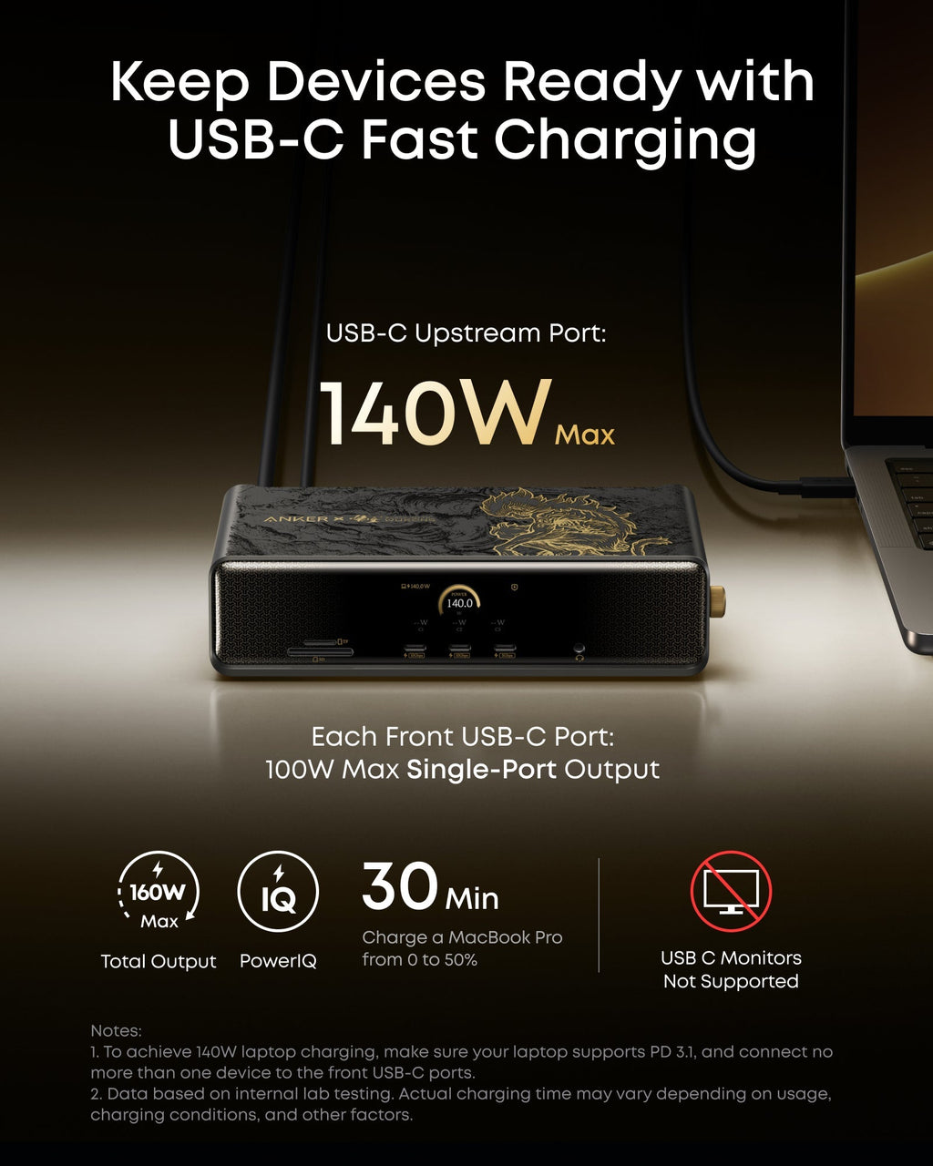 Anker Prime DL7400 Docking Station (14-in-1, Triple Display, DisplayLink)