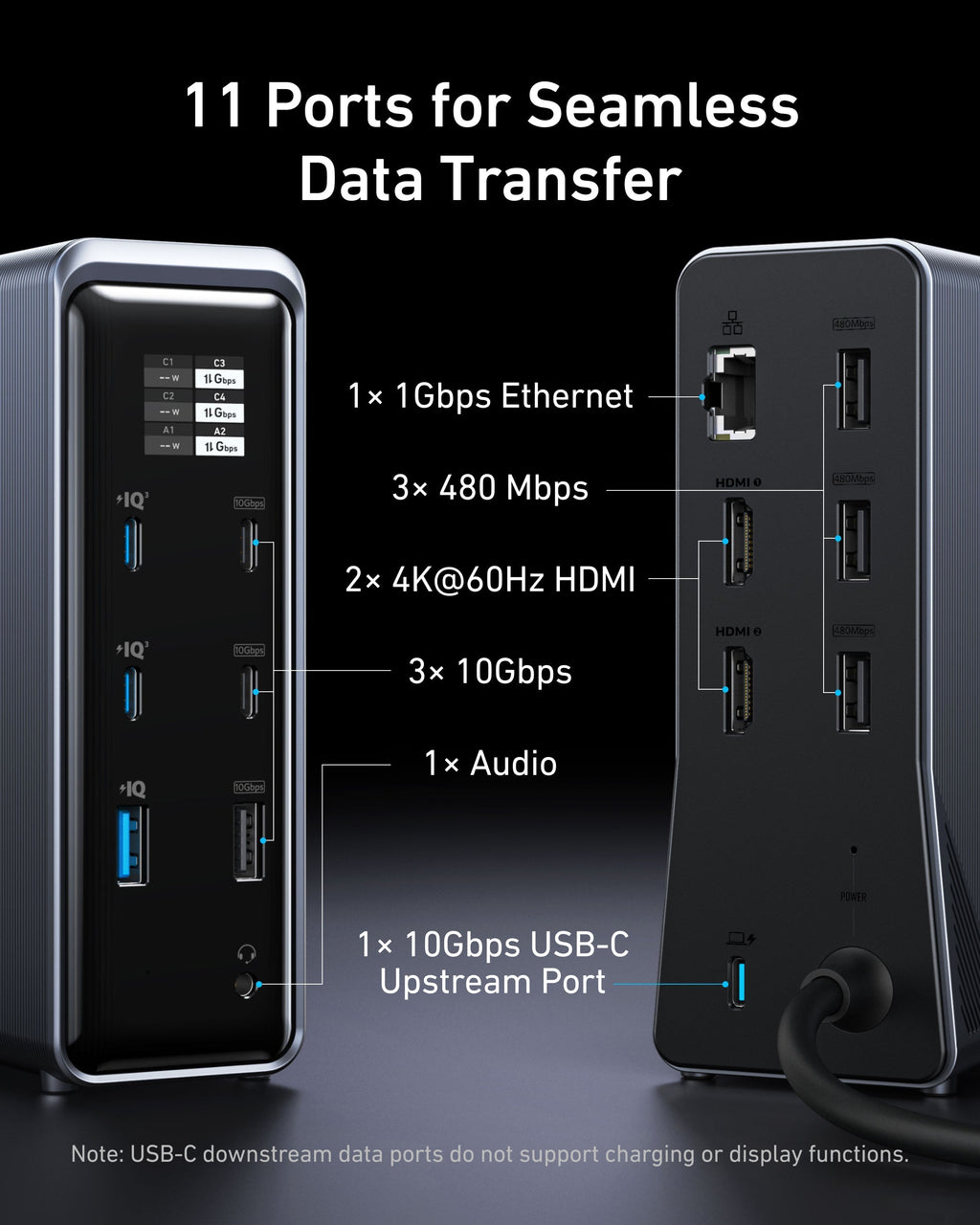 Anker with 11 ports for seamless data transfer