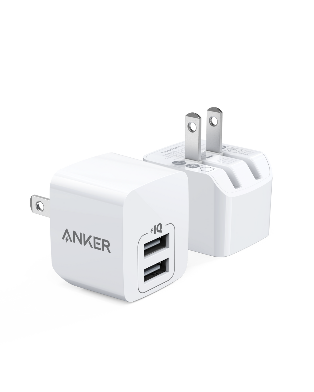 Dual-Port 12W Wall Charger (2-Pack)