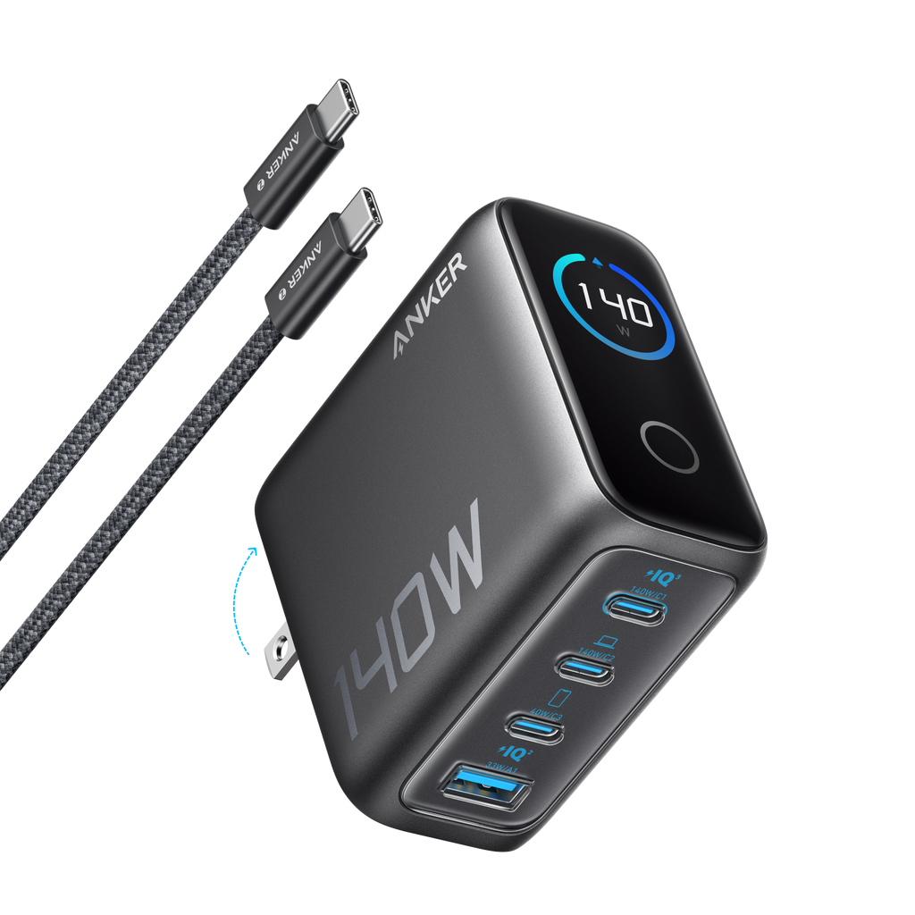 Charger (140W, 4-Port, PD 3.1) with USB-C Cable