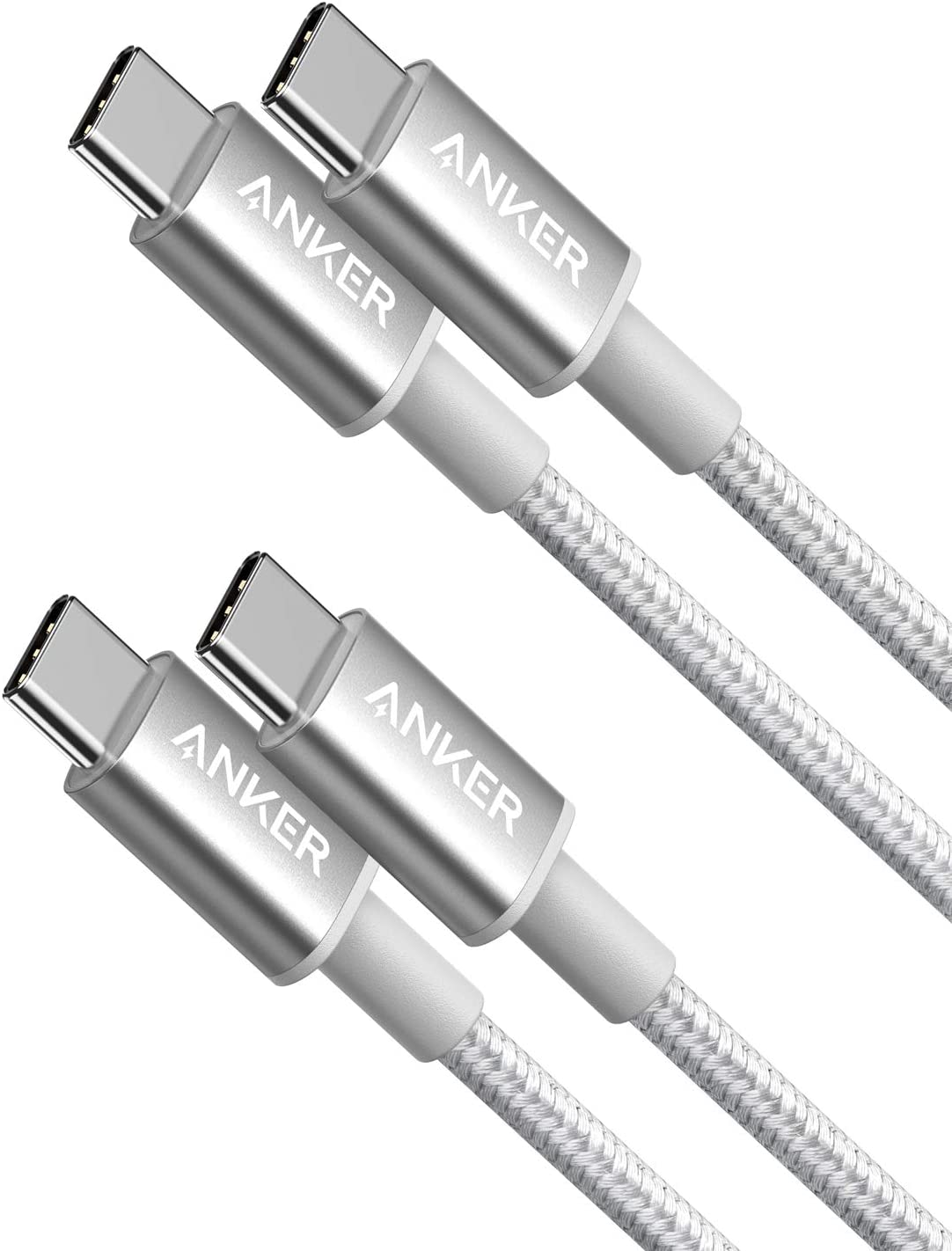 2-Pack New Nylon USB-C to USB-C Cable (3 ft / 6 ft, 60W)