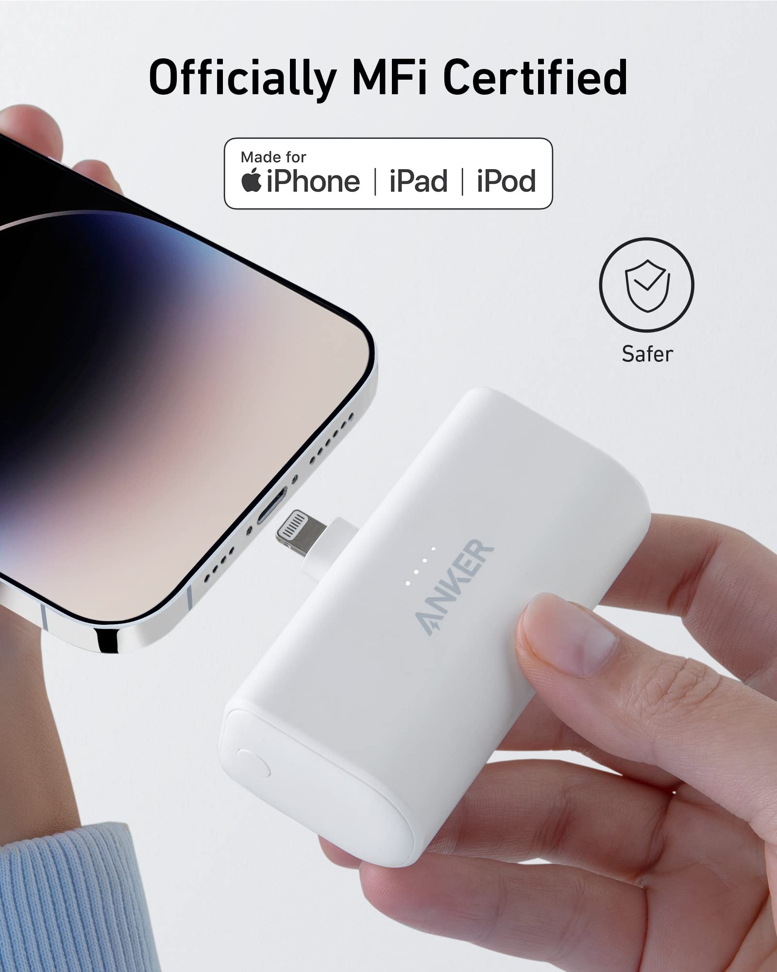Anker charger for iPhone with safer Lightning connector