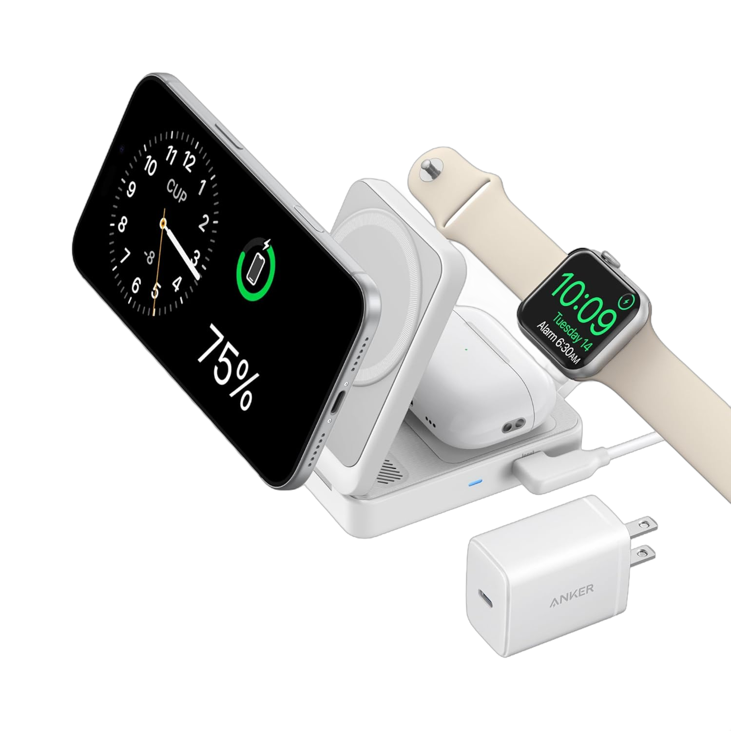 MagGo Wireless Charging Station (Foldable 3-in-1)