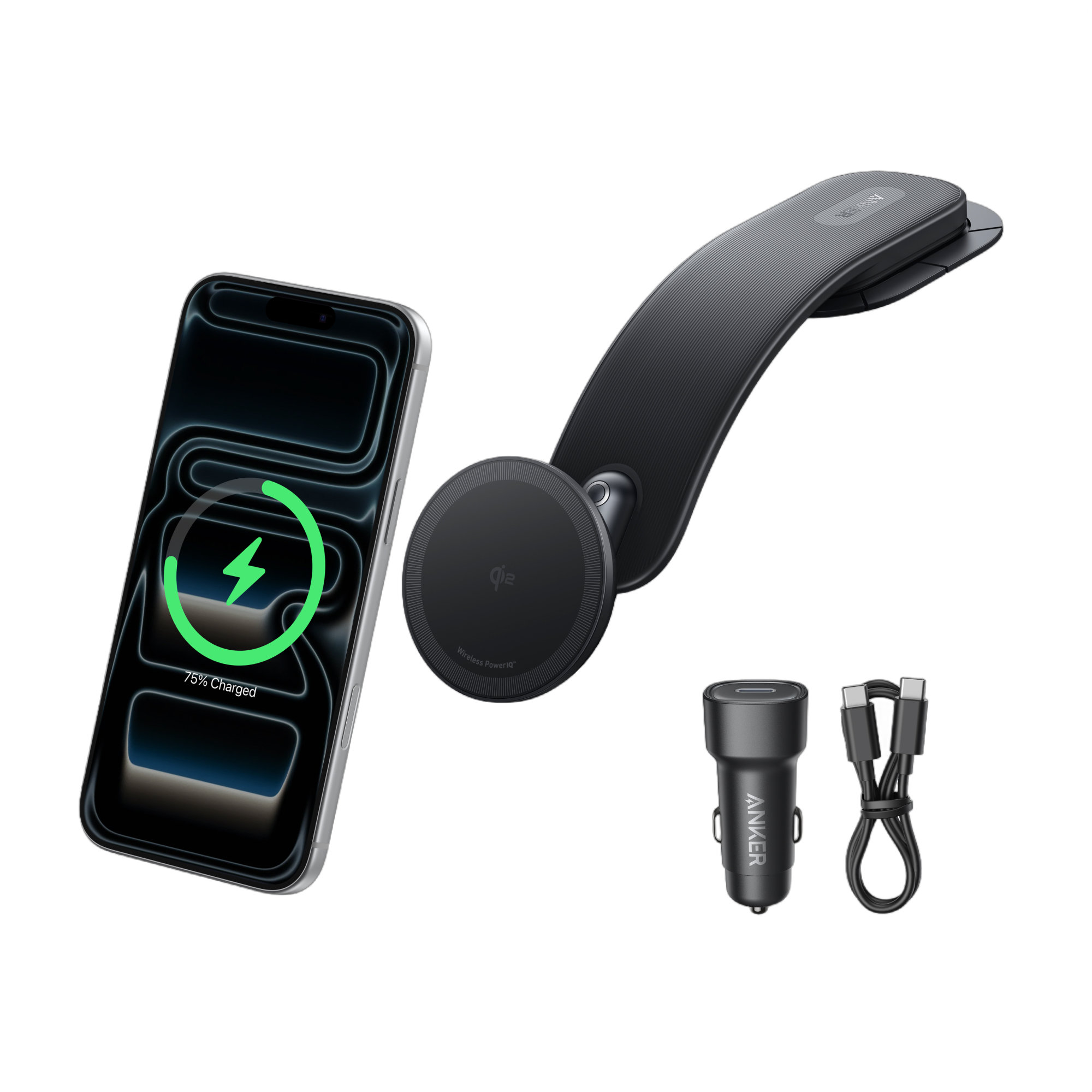 Nano Wireless Car Charger (Magnetic, Detachable Pad)